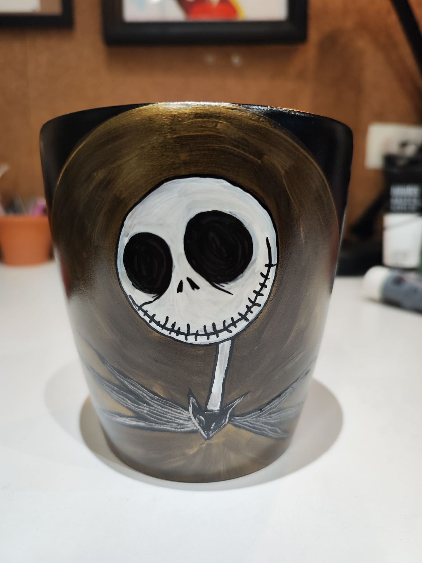 Pot de fleur illustré Etrange Noel de Mr Jack